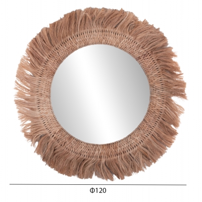 ΚΑΘΡΕΠΤΗΣ ΤΟΙΧΟΥ ΣΤΡΟΓΓΥΛΟΣ ΜΕ ΙΝΕΣ ΑΜΠΑΚΑ ΣΕ ΧΡΩΜΑ ΦΥΣΙΚΟ 120x4x120Yεκ.HM7747 ΚΑΘΡΕΠΤΗΣ ΤΟΙΧΟΥ ΣΤΡΟΓΓΥΛΟΣ ΜΕ ΙΝΕΣ ΑΜΠΑΚΑ ΣΕ ΧΡΩΜΑ ΦΥΣΙΚΟ 120x4x120Yεκ.HM7747