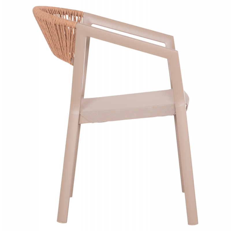 ΠΟΛΥΘΡΟΝΑ ΑΛΟΥΜΙΝΙΟΥ MIRI HM5891.03 ΣΑΜΠΑΝΙΖΕ ΣΚΕΛΕΤΟΣ&TEXTLINE- RATTAN 56x58x80.5Υ εκ.