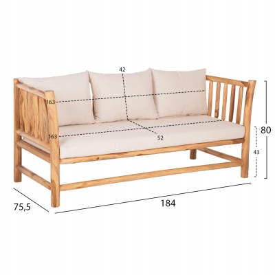 ΣΕΤ ΣΑΛΟΝΙ 4ΤΜΧ EDDARD HM9340 ΑΠΟ ΜΑΣΙΦ ΞΥΛΟ TEAK ΦΥΣΙΚΟ - ΛΕΥΚΟ ΣΕΤ ΣΑΛΟΝΙ 4ΤΜΧ EDDARD HM9340 ΑΠΟ ΜΑΣΙΦ ΞΥΛΟ TEAK ΦΥΣΙΚΟ - ΛΕΥΚΟ