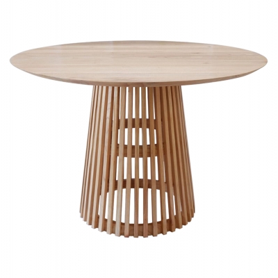 ΤΡΑΠΕΖΙ ΤΡΑΠΕΖΑΡΙΑΣ FRANTZ ΑΠΟ ΜΑΣΙΦ ΞΥΛΟ MINDI ΦΥΣΙΚΟ Φ150x78.5Yεκ.HM9457.01