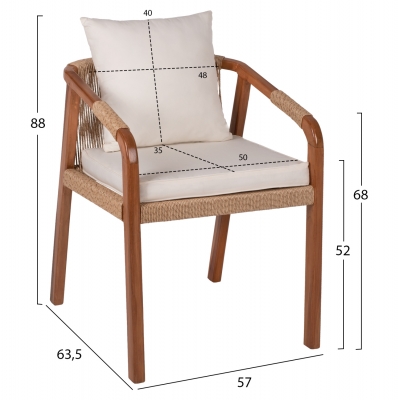 ΠΟΛΥΘΡΟΝΑ ΞΥΛΟ ΤΕΑΚ ΣΧΟΙΝΙ ΜΑΞΙΛΑΡΙΑ HM9456.01 57x63,5x75-88Υ εκ. ΠΟΛΥΘΡΟΝΑ ΞΥΛΟ ΤΕΑΚ ΣΧΟΙΝΙ ΜΑΞΙΛΑΡΙΑ HM9456.01 57x63,5x75-88Υ εκ.