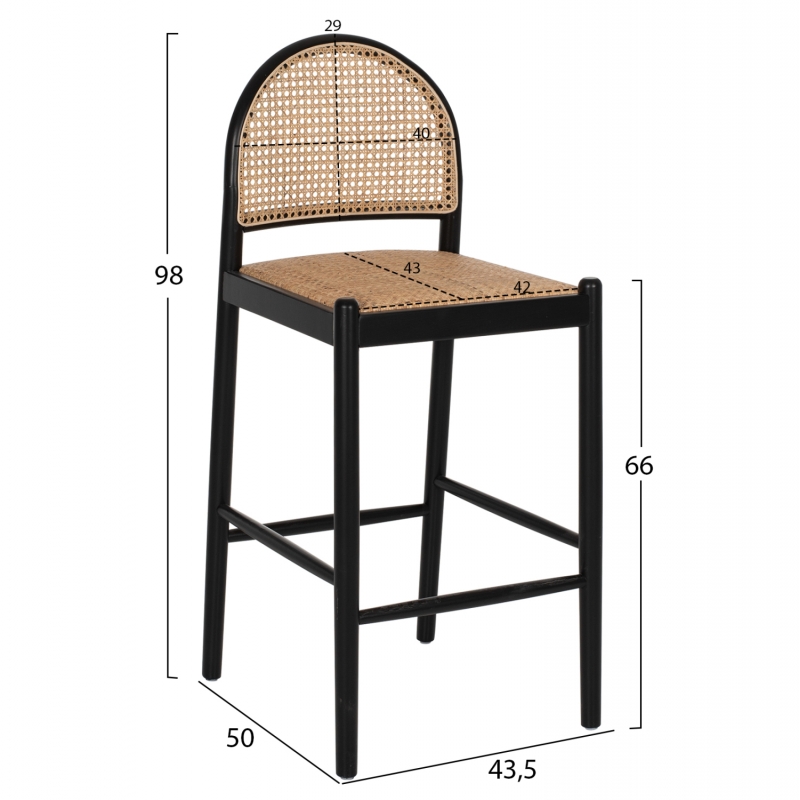 ΣΚΑΜΠΟ ΑΠΟ ΟΞΙΑ-RATTAN ΑΨΙΔΑ ΠΛΑΤΗ ΜΑΥΡΟ 43,5x50x98ΥεκHM9408.02 ΣΚΑΜΠΟ ΑΠΟ ΟΞΙΑ-RATTAN ΑΨΙΔΑ ΠΛΑΤΗ ΜΑΥΡΟ 43,5x50x98ΥεκHM9408.02