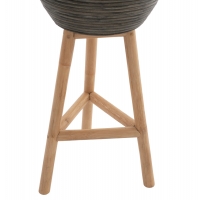ΓΛΑΣΤΡΑ ΑΠΟ RATTAN ΚΑΙ BAMBOO HM7815 31x30x80Yεκ. ΦΥΣΙΚΟ - ΠΡΑΣΙΝΟ