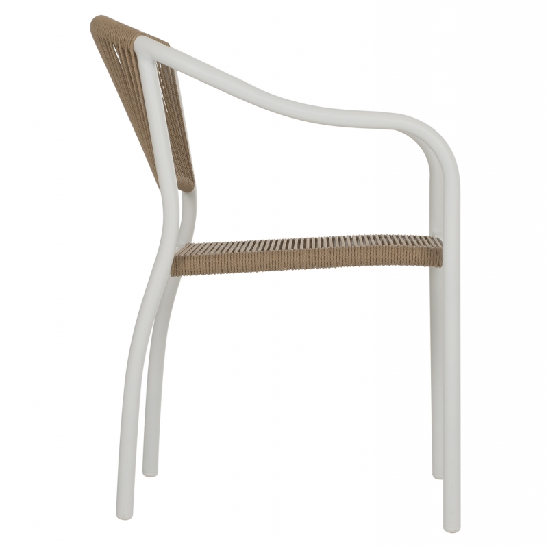 ΠΟΛΥΘΡΟΝΑ ΑΛΟΥΜΙΝΙΟΥ ΛΕΥΚΟ ΜΕ PE RATTAN WICKER HM5856.01 57x63x80Yεκ. ΠΟΛΥΘΡΟΝΑ ΑΛΟΥΜΙΝΙΟΥ ΛΕΥΚΟ ΜΕ PE RATTAN WICKER HM5856.01 57x63x80Yεκ.