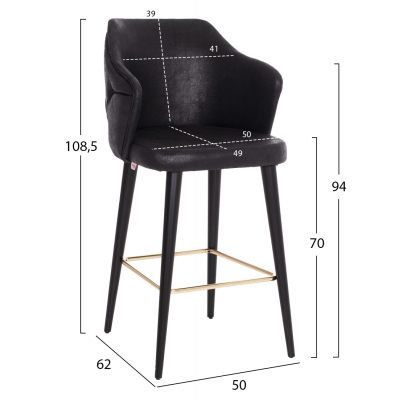 ΣΚΑΜΠΟ BAR ΕΠΑΓΓΕΛΜΑΤΙΚΟ ALONZO HM9281.14 Τ.NUBUCK ΜΑΥΡΟ ΞΥΛΙΝΟ 50x62x108,5Υεκ. ΣΚΑΜΠΟ BAR ΕΠΑΓΓΕΛΜΑΤΙΚΟ ALONZO HM9281.14 Τ.NUBUCK ΜΑΥΡΟ ΞΥΛΙΝΟ 50x62x108,5Υεκ.