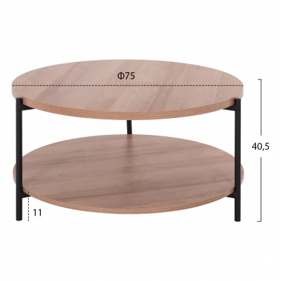 ΤΡΑΠΕΖΙ ΣΑΛΟΝΙΟΥ MATTEO 2 ΕΠΙΠΕΔΩΝ ΣΤΡΟΓΓΥΛΟ HM8753.11 Φ75x40,5Yεκ ΤΡΑΠΕΖΙ ΣΑΛΟΝΙΟΥ MATTEO 2 ΕΠΙΠΕΔΩΝ ΣΤΡΟΓΓΥΛΟ HM8753.11 Φ75x40,5Yεκ