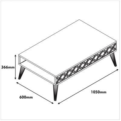 ΤΡΑΠΕΖΙ ΣΑΛΟΝΙΟΥ ΜΕΛΑΜΙΝΗΣ HM9499.03 ΚΑΡΥΔΙ ΜΕ ΚΡΕΜ ΠΛΑΙΝΑ 105x60x36.6Υεκ. ΤΡΑΠΕΖΙ ΣΑΛΟΝΙΟΥ ΜΕΛΑΜΙΝΗΣ HM9499.03 ΚΑΡΥΔΙ ΜΕ ΚΡΕΜ ΠΛΑΙΝΑ 105x60x36.6Υεκ.