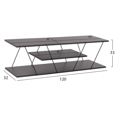 ΕΠΙΠΛΟ ΤΗΛΕΟΡΑΣΗΣ TARS HM8922.20 ΜΕΛΑΜΙΝΗ ΓΚΡΙ 120x32x33Yεκ. ΕΠΙΠΛΟ ΤΗΛΕΟΡΑΣΗΣ TARS HM8922.20 ΜΕΛΑΜΙΝΗ ΓΚΡΙ 120x32x33Yεκ.