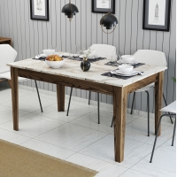 ΤΡΑΠΕΖΙ STANDARD HM9507.03 ΜΕΛΑΜΙΝΗ ΚΑΡΥΔΙ-ΛΕΥΚΟ ΜΑΡΜΑΡΟ ΜΕ ΑΠΟΘ.ΧΩΡΟ 145x88x75Yεκ. ΤΡΑΠΕΖΙ STANDARD HM9507.03 ΜΕΛΑΜΙΝΗ ΚΑΡΥΔΙ-ΛΕΥΚΟ ΜΑΡΜΑΡΟ ΜΕ ΑΠΟΘ.ΧΩΡΟ 145x88x75Yεκ.