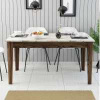 ΤΡΑΠΕΖΙ STANDARD HM9507.03 ΜΕΛΑΜΙΝΗ ΚΑΡΥΔΙ-ΛΕΥΚΟ ΜΑΡΜΑΡΟ ΜΕ ΑΠΟΘ.ΧΩΡΟ 145x88x75Yεκ. ΤΡΑΠΕΖΙ STANDARD HM9507.03 ΜΕΛΑΜΙΝΗ ΚΑΡΥΔΙ-ΛΕΥΚΟ ΜΑΡΜΑΡΟ ΜΕ ΑΠΟΘ.ΧΩΡΟ 145x88x75Yεκ.