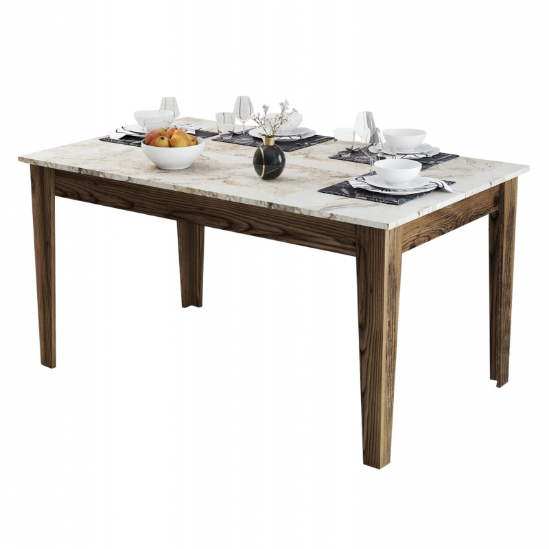 ΤΡΑΠΕΖΙ STANDARD HM9507.03 ΜΕΛΑΜΙΝΗ ΚΑΡΥΔΙ-ΛΕΥΚΟ ΜΑΡΜΑΡΟ ΜΕ ΑΠΟΘ.ΧΩΡΟ 145x88x75Yεκ. ΤΡΑΠΕΖΙ STANDARD HM9507.03 ΜΕΛΑΜΙΝΗ ΚΑΡΥΔΙ-ΛΕΥΚΟ ΜΑΡΜΑΡΟ ΜΕ ΑΠΟΘ.ΧΩΡΟ 145x88x75Yεκ.
