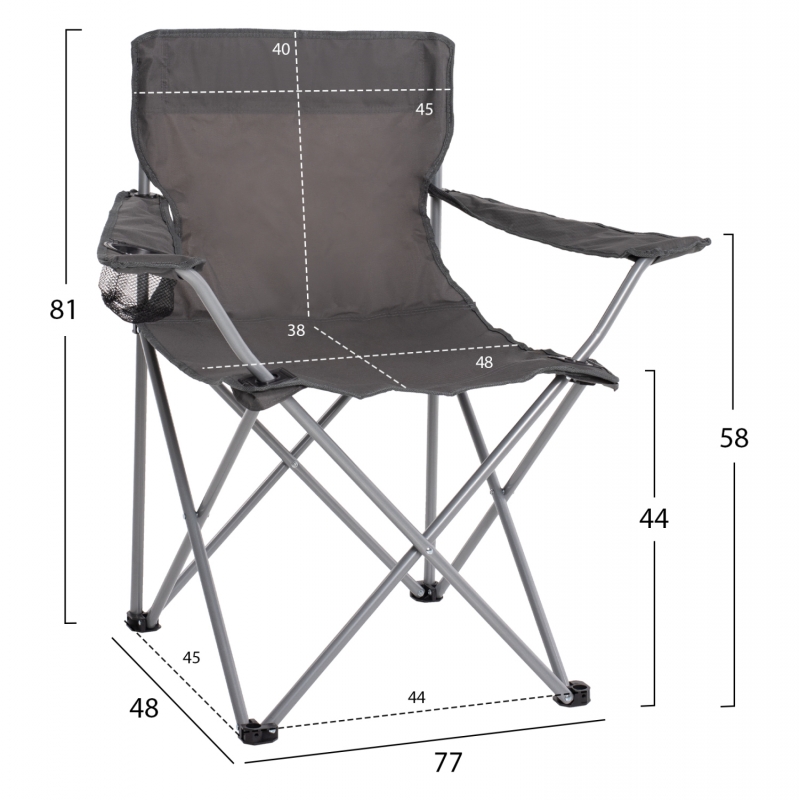ΠΟΛΥΘΡΟΝΑ FISHERMAN HM5096.01 ΠΤΥΣΣΟΜΕΝΗ CAMPING ΜΕ ΘΕΣΗ ΓΙΑ ΠΟΤΗΡΙ ΓΚΡΙ 77x48x81εκ. ΠΟΛΥΘΡΟΝΑ FISHERMAN HM5096.01 ΠΤΥΣΣΟΜΕΝΗ CAMPING ΜΕ ΘΕΣΗ ΓΙΑ ΠΟΤΗΡΙ ΓΚΡΙ 77x48x81εκ.