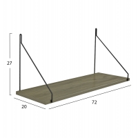 ΡΑΦΙ ΤΟΙΧΟΥ AGILAN ΜΕΛΑΜΙΝΗΣ HM9183.12 OLIVE GREY 72x20x27Y εκ. ΡΑΦΙ ΤΟΙΧΟΥ AGILAN ΜΕΛΑΜΙΝΗΣ HM9183.12 OLIVE GREY 72x20x27Y εκ.