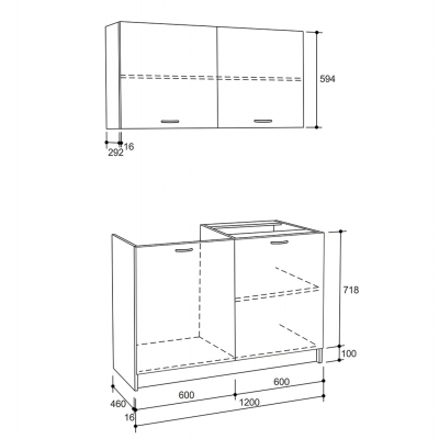 ΣΥΝΘΕΣΗ ΚΟΥΖΙΝΑΣ BLAINE ΜΕΛΑΜΙΝΗ ΓΚΡΙ HM2439.10 120x46-29,2εκ. ΣΥΝΘΕΣΗ ΚΟΥΖΙΝΑΣ BLAINE ΜΕΛΑΜΙΝΗ ΓΚΡΙ HM2439.10 120x46-29,2εκ.