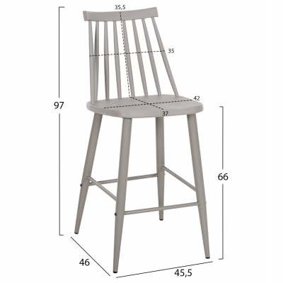 ΣΚΑΜΠΟ ΜΠΑΡ ΜΕΣ. ΥΨΟΥΣ VANESSA HM9300.20 ΠΟΛΥΠΡΟΠΥΛΕΝΙΟ & ΜΕΤΑΛΛΟ-ΓΚΡΙ 45,5x46x97Υεκ ΣΚΑΜΠΟ ΜΠΑΡ ΜΕΣ. ΥΨΟΥΣ VANESSA HM9300.20 ΠΟΛΥΠΡΟΠΥΛΕΝΙΟ & ΜΕΤΑΛΛΟ-ΓΚΡΙ 45,5x46x97Υεκ
