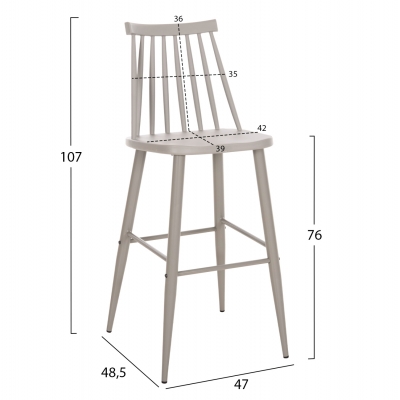 ΣΚΑΜΠΟ ΜΠΑΡ ΨΗΛΟ VANESSA HM8459.20 ΓΚΡΙ PP & ΓΚΡΙ ΜΕΤΑΛ.ΠΟΔΙΑ 47x48,5x107Υεκ. ΣΚΑΜΠΟ ΜΠΑΡ ΨΗΛΟ VANESSA HM8459.20 ΓΚΡΙ PP & ΓΚΡΙ ΜΕΤΑΛ.ΠΟΔΙΑ 47x48,5x107Υεκ.