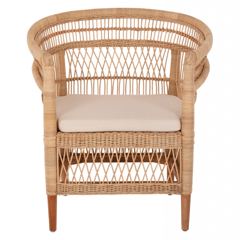 ΠΟΛΥΘΡΟΝΑ MALAWI HM9635.04 ΞΥΛΟ ΜΑΟΝΙ ΕΠΕΝΔΥΣΗ RATTAN ΛΕΥΚΟ ΜΑΞΙΛΑΡΙ ΚΑΘΙΣΜΑΤΟΣ 80x70x86Υεκ.