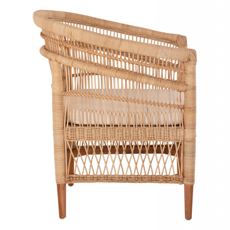 ΠΟΛΥΘΡΟΝΑ MALAWI HM9635.04 ΞΥΛΟ ΜΑΟΝΙ ΕΠΕΝΔΥΣΗ RATTAN ΛΕΥΚΟ ΜΑΞΙΛΑΡΙ ΚΑΘΙΣΜΑΤΟΣ 80x70x86Υεκ.