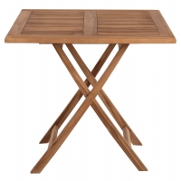 ΤΡΑΠΕΖΙ ΤΕΤΡΑΓΩΝΟ KENDALL ΠΤΥΣΣΟΜΕΝΟ HM9544 TEAK ΣΕ ΦΥΣΙΚΟ ΧΡΩΜΑ 80x80x75Yεκ.