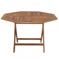 ΤΡΑΠΕΖΙ ΠΟΛΥΓΩΝΟ KENDALL ΠΤΥΣΣΟΜΕΝΟ HM9545 TEAK ΣΕ ΦΥΣΙΚΟ ΧΡΩΜΑ 120x120x75Yεκ.