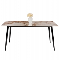 ΤΡΑΠΕΖΙ ΤΡΑΠΕΖΑΡΙΑΣ SINTERED STONE TOM HM8588.03 BROWN-WHITE MARBLE 160x90x76Y εκ.