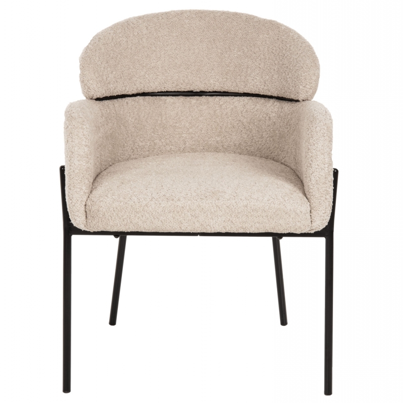 ΠΟΛΥΘΡΟΝΑ WOLF HM8583.02 ΕΚΡΟΥ ΥΦΑΣΜΑ ΜΠΟΥΚΛΕ ΜΕ ΜΕΤΑΛΛΙΚΑ ΠΟΔΙΑ 58x58x80Yεκ.