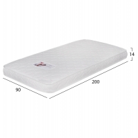 ΣΤΡΩΜΑ ΑΦΡΟΥ ΧΩΡΙΣ ΕΛΑΤΗΡΙΑ JORDY 90X200x15Y-- HM374.10  (ROLL PACKING) ΛΕΥΚΟ