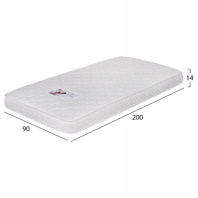 ΣΤΡΩΜΑ ΑΦΡΟΥ ΧΩΡΙΣ ΕΛΑΤΗΡΙΑ JORDY 90X200x15Y-- HM374.10  (ROLL PACKING) ΛΕΥΚΟ