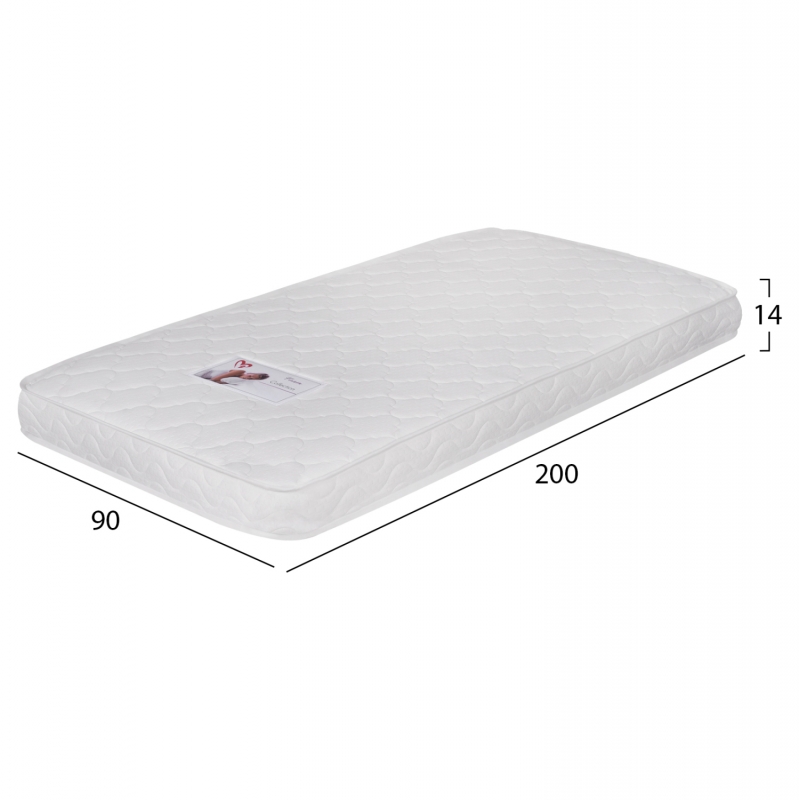 ΣΤΡΩΜΑ ΑΦΡΟΥ ΧΩΡΙΣ ΕΛΑΤΗΡΙΑ JORDY 90X200x15Y-- HM374.10  (ROLL PACKING) ΛΕΥΚΟ