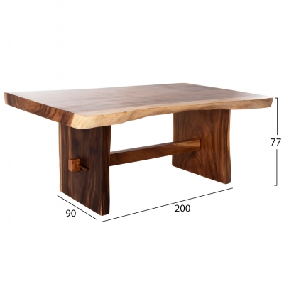 ΤΡΑΠΕΖΙ ΤΡΑΠΕΖΑΡΙΑΣ ULYSES HM9757 ΜΑΣΙΦ ΞΥΛΟ SUAR ΣΕ ΦΥΣΙΚΟ ΠΑΧΟΥΣ 9εκ 200x90x77Yεκ. ΤΡΑΠΕΖΙ ΤΡΑΠΕΖΑΡΙΑΣ ULYSES HM9757 ΜΑΣΙΦ ΞΥΛΟ SUAR ΣΕ ΦΥΣΙΚΟ ΠΑΧΟΥΣ 9εκ 200x90x77Yεκ.