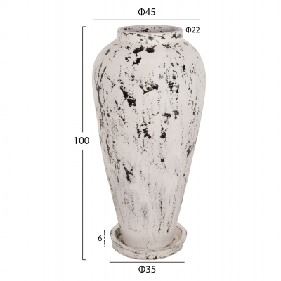 ΔΙΑΚΟΣΜΗΤΙΚΟ ΒΑΖΟ ΔΑΠΕΔΟΥ ΜΕ ΒΑΣΗ-ΠΙΑΤΑΚΙ LAUREL HM7937 ΤΕΡΑΚΟΤΑ- ΛΕΥΚΗ ΠΑΤΙΝΑ Φ45x100Y εκ. ΔΙΑΚΟΣΜΗΤΙΚΟ ΒΑΖΟ ΔΑΠΕΔΟΥ ΜΕ ΒΑΣΗ-ΠΙΑΤΑΚΙ LAUREL HM7937 ΤΕΡΑΚΟΤΑ- ΛΕΥΚΗ ΠΑΤΙΝΑ Φ45x100Y εκ.