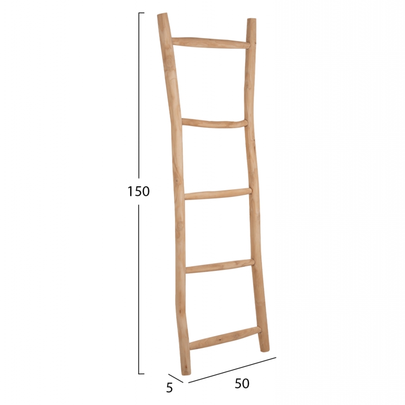 ΔΙΑΚΟΣΜΗΤΙΚΗ ΣΚΑΛΑ/ΚΡΕΜΑΣΤΡΑ HM9761 ΜΑΣΙΦ ΞΥΛΟ TEAK ΣΕ ΦΥΣΙΚΟ 50x5x150Yεκ.