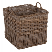 ΣΕΤ ΔΙΑΚΟΣΜΗΤΙΚΑ ΚΑΛΑΘΙΑ KATER HM9657 4ΤΜΧ ΑΠΟ KUBU RATTAN ΣΕ ΓΚΡΙ 52x52x50-57Υεκ.