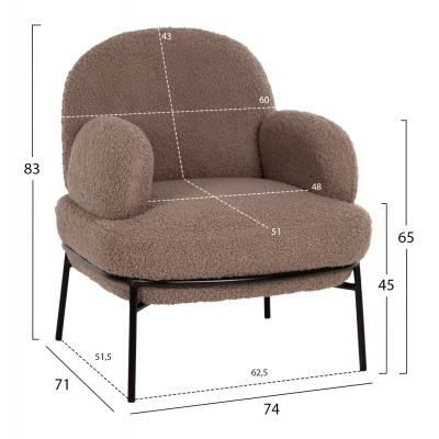 ΠΟΛΥΘΡΟΝΑ AGNES HM9525.25 ΑΝΟΙΧΤΟ ΚΑΦΕ ΜΠΟΥΚΛΕ-ΜΑΥΡΑ ΜΕΤΑΛΛΙΚΑ ΠΟΔΙΑ 74x71x83Υεκ. ΠΟΛΥΘΡΟΝΑ AGNES HM9525.25 ΑΝΟΙΧΤΟ ΚΑΦΕ ΜΠΟΥΚΛΕ-ΜΑΥΡΑ ΜΕΤΑΛΛΙΚΑ ΠΟΔΙΑ 74x71x83Υεκ.