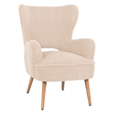 ΜΠΕΡΖΕΡΑ ΠΟΛΥΘΡΟΝΑ MYLIE ΛΕΥΚΟ ΜΠΟΥΚΛΕ HM8394.23 66x76x90Υ εκ.