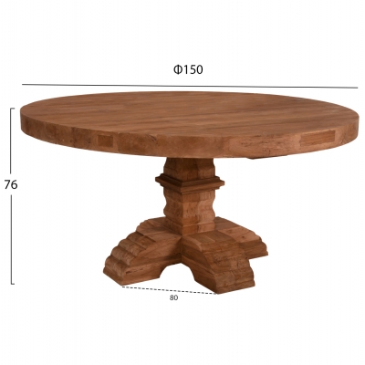 ΤΡΑΠΕΖΙ ΣΤΡΟΓΓΥΛΟ PROVENCE HM9643 ΑΝΑΚΥΚΛ. ΤΕΑΚ ΞΥΛΟ ΣΚΑΛΙΣΤΟ ΠΟΔΙ-8εκ.ΕΠΙΦΑΝΕΙΑ Φ150x76Υεκ. ΤΡΑΠΕΖΙ ΣΤΡΟΓΓΥΛΟ PROVENCE HM9643 ΑΝΑΚΥΚΛ. ΤΕΑΚ ΞΥΛΟ ΣΚΑΛΙΣΤΟ ΠΟΔΙ-8εκ.ΕΠΙΦΑΝΕΙΑ Φ150x76Υεκ.