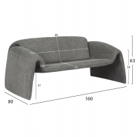 ΚΑΝΑΠΕΣ ΔΙΘΕΣΙΟΣ LAFORGE HM9680.01 ΜΕΤΑΛΛΙΚΟΣ ΣΚΕΛΕΤΟΣ-ΓΚΡΙ ΜΠΟΥΚΛΕ ΥΦΑΣΜΑ 160x80x63Υεκ. ΚΑΝΑΠΕΣ ΔΙΘΕΣΙΟΣ LAFORGE HM9680.01 ΜΕΤΑΛΛΙΚΟΣ ΣΚΕΛΕΤΟΣ-ΓΚΡΙ ΜΠΟΥΚΛΕ ΥΦΑΣΜΑ 160x80x63Υεκ.