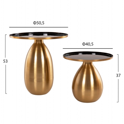 ΒΟΗΘΗΤΙΚΑ ΤΡΑΠΕΖΑΚΙΑ 2ΤΜΧ DEANNA HM9661 ΜΕΤΑΛΛΟ ΣΕ ΜΑΥΡΟ&ΧΡΥΣΟ Φ50,5 & Φ40,5εκ. ΒΟΗΘΗΤΙΚΑ ΤΡΑΠΕΖΑΚΙΑ 2ΤΜΧ DEANNA HM9661 ΜΕΤΑΛΛΟ ΣΕ ΜΑΥΡΟ&ΧΡΥΣΟ Φ50,5 & Φ40,5εκ.