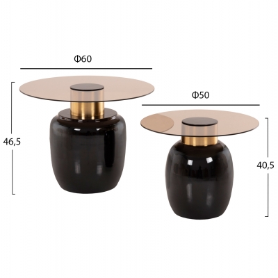 ΒΟΗΘΗΤΙΚΑ ΤΡΑΠΕΖΑΚΙΑ 2ΤΜΧ FRYN HM9663 ΜΕΤΑΛΛΟ ΣΕ ΚΑΦΕ&ΧΡΥΣΟ-ΓΥΑΛΙ Φ60 & Φ50 εκ. ΒΟΗΘΗΤΙΚΑ ΤΡΑΠΕΖΑΚΙΑ 2ΤΜΧ FRYN HM9663 ΜΕΤΑΛΛΟ ΣΕ ΚΑΦΕ&ΧΡΥΣΟ-ΓΥΑΛΙ Φ60 & Φ50 εκ.