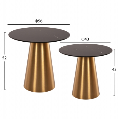 ΒΟΗΘΗΤΙΚΑ ΤΡΑΠΕΖΑΚΙΑ 2ΤΜΧ RENGI HM9665 ΜΕΤΑΛΛΟ ΧΡΥΣΟ-ΜΑΥΡΟ ΚΕΡΑΜΙΚΟ TOP Φ56&Φ43 εκ. ΒΟΗΘΗΤΙΚΑ ΤΡΑΠΕΖΑΚΙΑ 2ΤΜΧ RENGI HM9665 ΜΕΤΑΛΛΟ ΧΡΥΣΟ-ΜΑΥΡΟ ΚΕΡΑΜΙΚΟ TOP Φ56&Φ43 εκ.