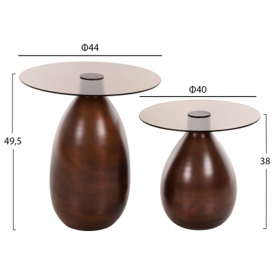 ΒΟΗΘΗΤΙΚΑ ΤΡΑΠΕΖΑΚΙΑ REGEN 2ΤΜΧ HM9666 ΜΕΤΑΛΛΟ ΧΑΛΚΙΝΟ-ΓΥΑΛΙ Φ44 & Φ40 εκ. ΒΟΗΘΗΤΙΚΑ ΤΡΑΠΕΖΑΚΙΑ REGEN 2ΤΜΧ HM9666 ΜΕΤΑΛΛΟ ΧΑΛΚΙΝΟ-ΓΥΑΛΙ Φ44 & Φ40 εκ.