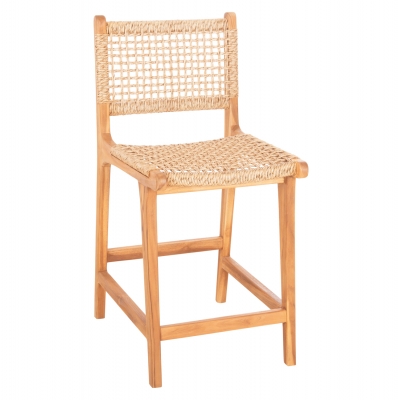 ΣΚΑΜΠΟ ΜΠΑΡ ΜΕ ΠΛΑΤΗ NESHA HM9381.11 ΞΥΛΟ ΤΕΑΚ & ΣΧΟΙΝΙ VIRO VIRO 46x48,5x96Υεκ.