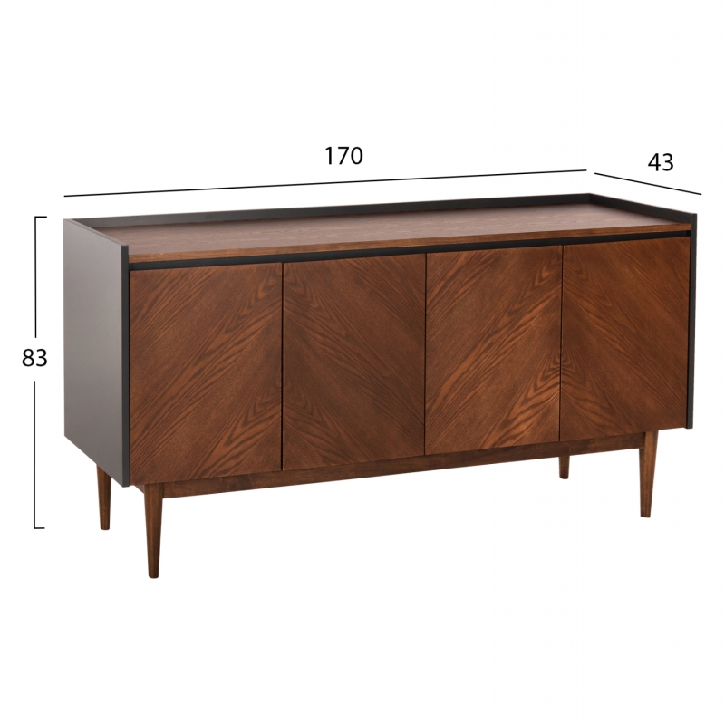 ΜΠΟΥΦΕΣ BEEN HM9740 MDF ΣΕ ΣΚΟΥΡΟ ΓΚΡΙ & ΚΑΡΥΔΙ ΚΑΠΛΑΜΑ 170x43x83Υεκ. ΜΠΟΥΦΕΣ BEEN HM9740 MDF ΣΕ ΣΚΟΥΡΟ ΓΚΡΙ & ΚΑΡΥΔΙ ΚΑΠΛΑΜΑ 170x43x83Υεκ.