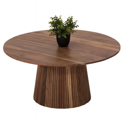 ΤΡΑΠΕΖΙ ΣΑΛΟΝΙΟΥ ΣΤΡΟΓΓΥΛΟ GROOT HM9697 ΜΑΣΙΦ ΑΚΑΚΙΑ ΦΥΣΙΚΟ ΧΡΩΜΑ Φ80x48Υεκ.