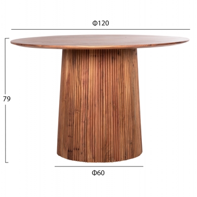 ΤΡΑΠΕΖΙ ΤΡΑΠΕΖΑΡΙΑΣ ΣΤΡΟΓΓΥΛΟ GROOT HM9684 ΜΑΣΙΦ ΞΥΛΟ ΑΚΑΚΙΑΣ ΣΕ ΦΥΣΙΚΟ Φ120x79Υεκ ΤΡΑΠΕΖΙ ΤΡΑΠΕΖΑΡΙΑΣ ΣΤΡΟΓΓΥΛΟ GROOT HM9684 ΜΑΣΙΦ ΞΥΛΟ ΑΚΑΚΙΑΣ ΣΕ ΦΥΣΙΚΟ Φ120x79Υεκ