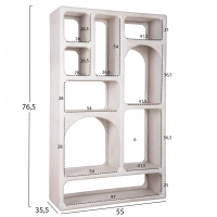 ΒΙΒΛΙΟΘΗΚΗ HANDYR HM9707 ΜΑΣΙΦ ΞΥΛΟ MANGO ΣΕ ΛΕΥΚΟ ΧΡΩΜΑ 100x35x165Yεκ.