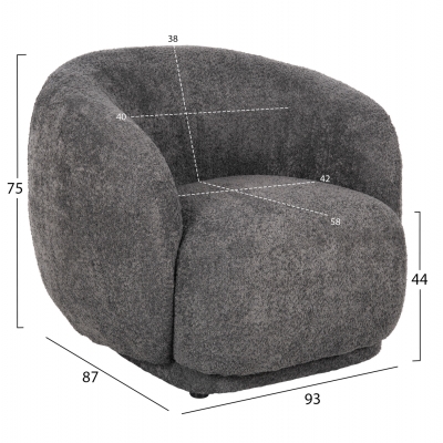 ΠΟΛΥΘΡΟΝΑ KARPEN HM9600.01 ΓΚΡΙ ΜΠΟΥΚΛΕ ΥΦΑΣΜΑ  93x87x78Υ εκ. ΠΟΛΥΘΡΟΝΑ KARPEN HM9600.01 ΓΚΡΙ ΜΠΟΥΚΛΕ ΥΦΑΣΜΑ  93x87x78Υ εκ.