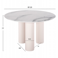ΤΡΑΠΕΖΙ ΣΤΡΟΓΓΥΛΟ DORIK HM9768.01 MDF ΛΕΥΚΟ ΜΑΡΜΑΡΟ-MDF ΠΟΔΙΑ Φ120x77Υεκ. ΤΡΑΠΕΖΙ ΣΤΡΟΓΓΥΛΟ DORIK HM9768.01 MDF ΛΕΥΚΟ ΜΑΡΜΑΡΟ-MDF ΠΟΔΙΑ Φ120x77Υεκ.