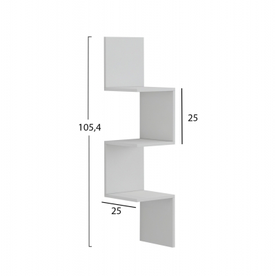 ΕΠΙΤΟΙΧΙΑ ΓΩΝΙΑΚΗ ΡΑΦΙΕΡΑ ILLUSION HM8935.12 ΜΕΛΑΜΙΝΗ ΣΕ ΛΕΥΚΟ 25x25x105,4Υεκ. ΕΠΙΤΟΙΧΙΑ ΓΩΝΙΑΚΗ ΡΑΦΙΕΡΑ ILLUSION HM8935.12 ΜΕΛΑΜΙΝΗ ΣΕ ΛΕΥΚΟ 25x25x105,4Υεκ.