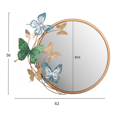 ΚΑΘΡΕΠΤΗΣ ΤΟΙΧΟΥ ΣΤΡΟΓΓΥΛΟΣ ΗΜ4213 ΜΕΤΑΛΛΟ ΣΕ ΧΡΥΣΟ-ΠΡΑΣΙΝΟ-ΜΠΛΕ 62x6,5x56Yεκ. ΚΑΘΡΕΠΤΗΣ ΤΟΙΧΟΥ ΣΤΡΟΓΓΥΛΟΣ ΗΜ4213 ΜΕΤΑΛΛΟ ΣΕ ΧΡΥΣΟ-ΠΡΑΣΙΝΟ-ΜΠΛΕ 62x6,5x56Yεκ.